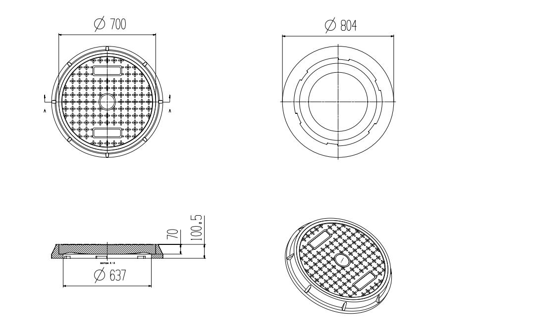 manhole cover with lifting ring