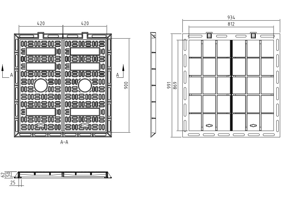 double open manhole cover